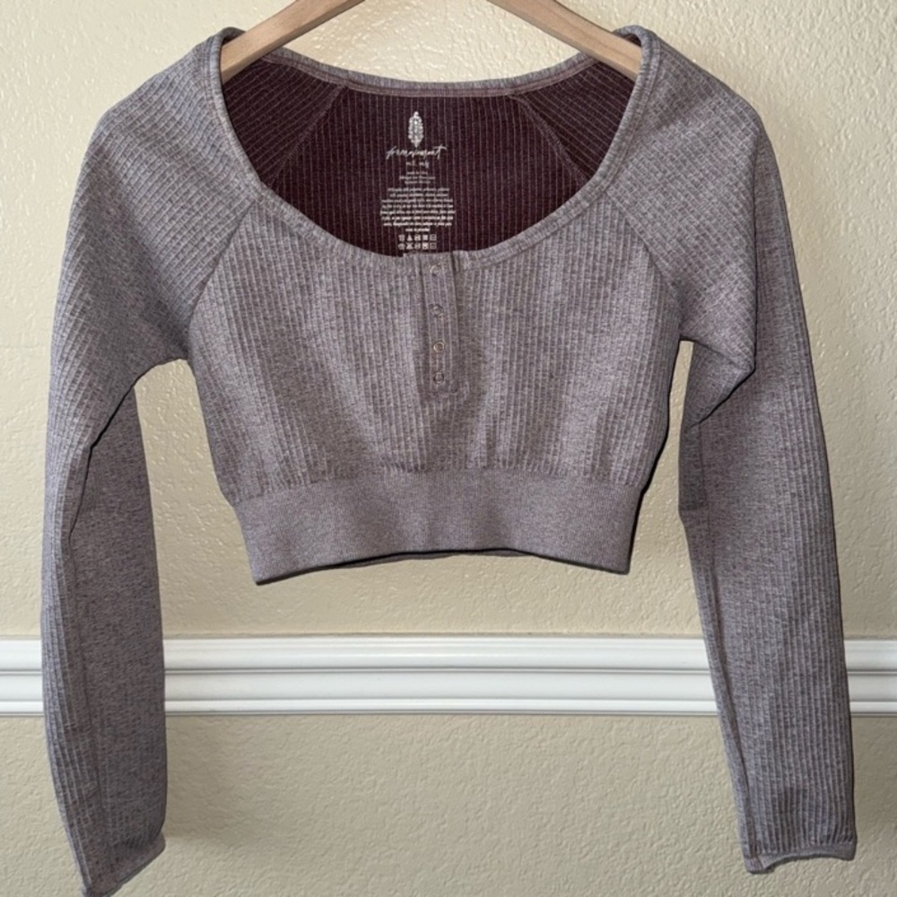 Free People Movement Long Sleeve Crop Top